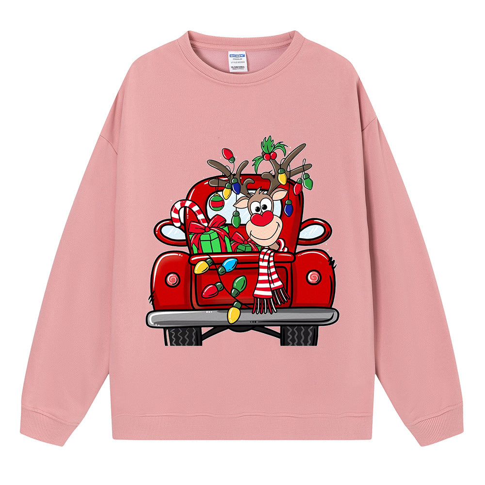 Christmas sweater for women, Christmas car lights reindeer