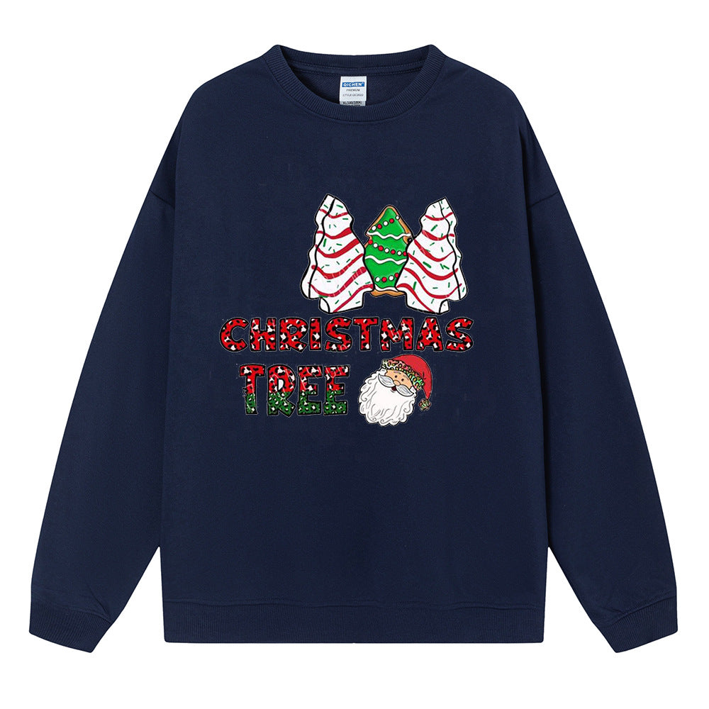Christmas tree cake Christmas tree print sweater