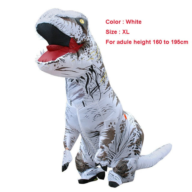 Unique Adult T-REX Inflatable Costume Christmas Cosplay Dinosaur Animal Jumpsuit Halloween Costume for Women Men