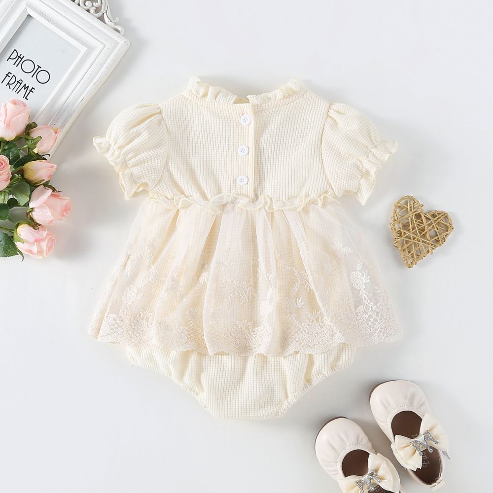 Baby Onesie with Lace Skirt