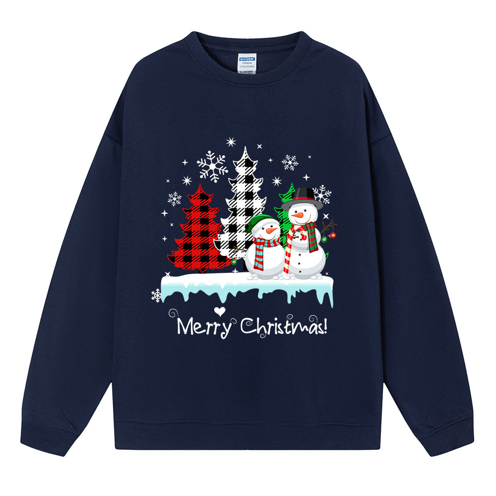 Christmas ladies' top snowman Christmas tree hoodie