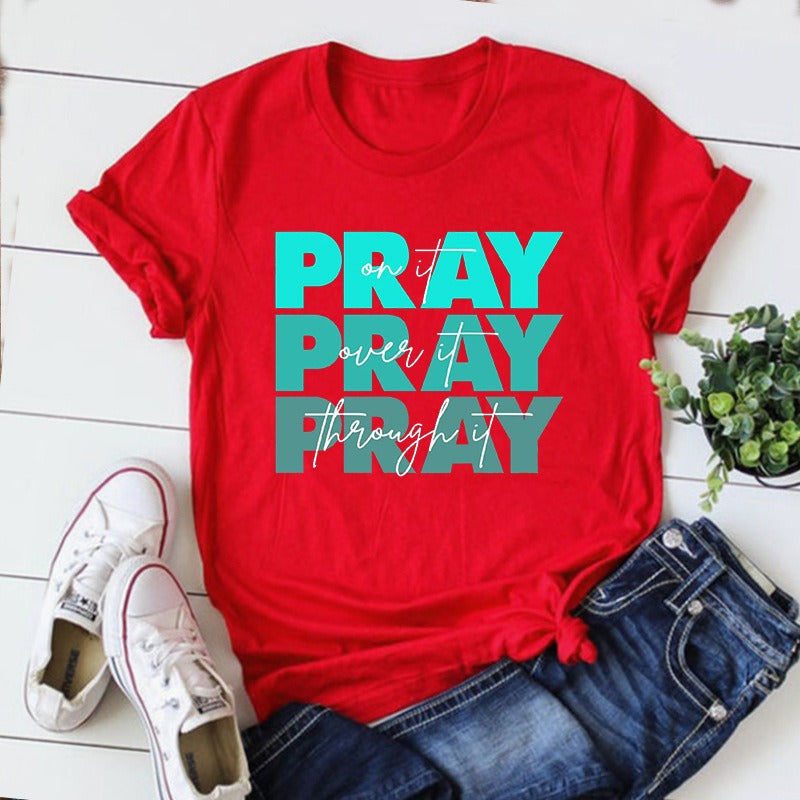Christian Faith T-Shirt Pray on Vintage Clothes Religious