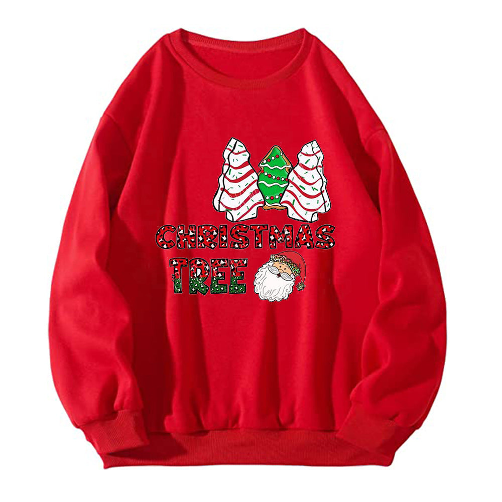 Christmas tree cake Christmas tree print sweater