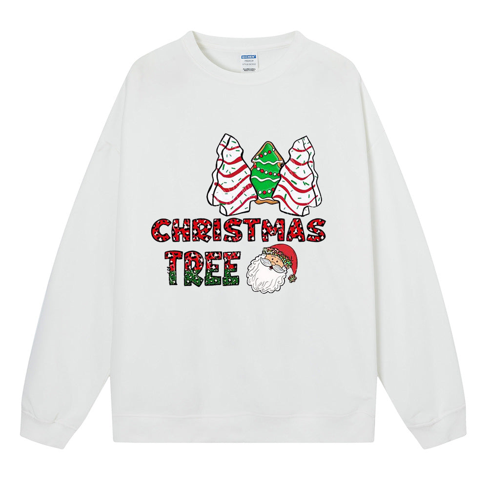 Christmas tree cake Christmas tree print sweater